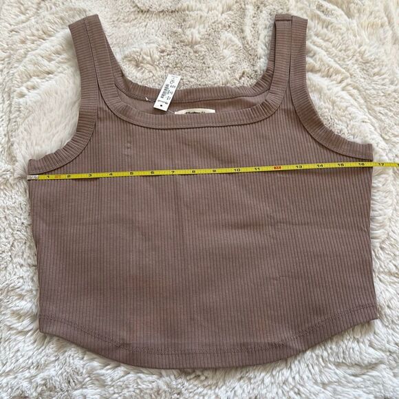 Madewell The Tailored Crop Tank in Sleekhold Size L - Picture 3 of 11